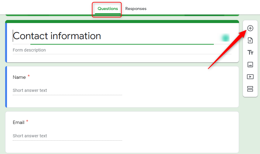 Customize Form - Google Forms