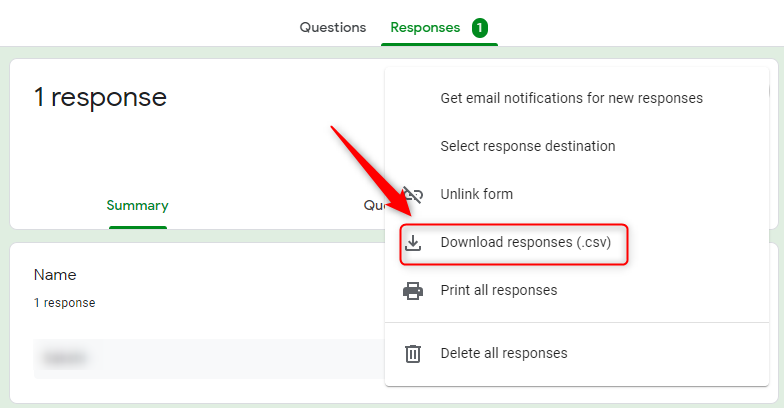 Download Responses-Google Forms