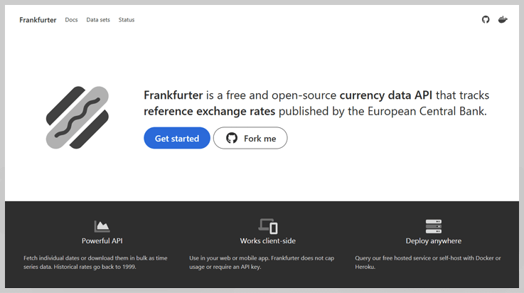 Frankfurter - Google Exchange Rates Api