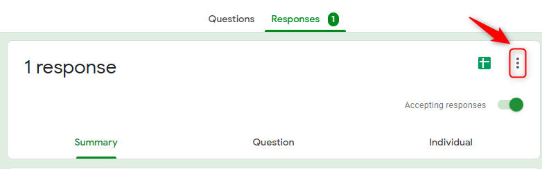 Responses Section-Google Forms