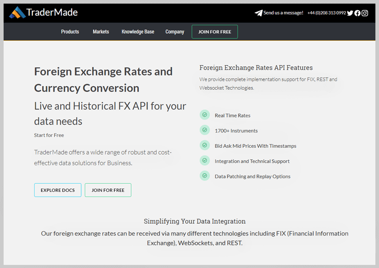 TraderMade - Google Exchange Rates Api
