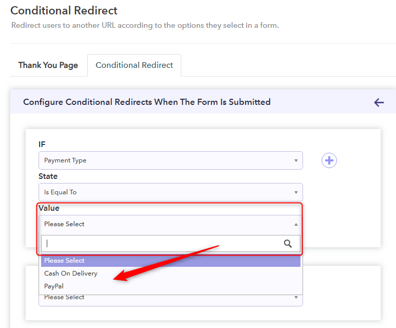Configure Logical Setting - Confirmation Redirect