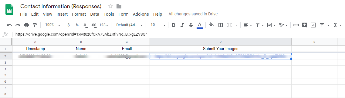 Choose Spreadsheet-Google Forms