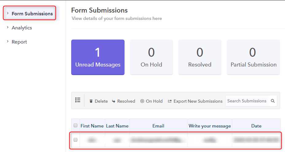 Check The Submissions - Pabbly Form Builder
