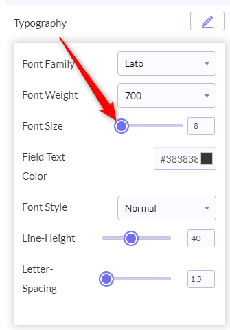 Adjust The Font Size - Pabbly Form Builder