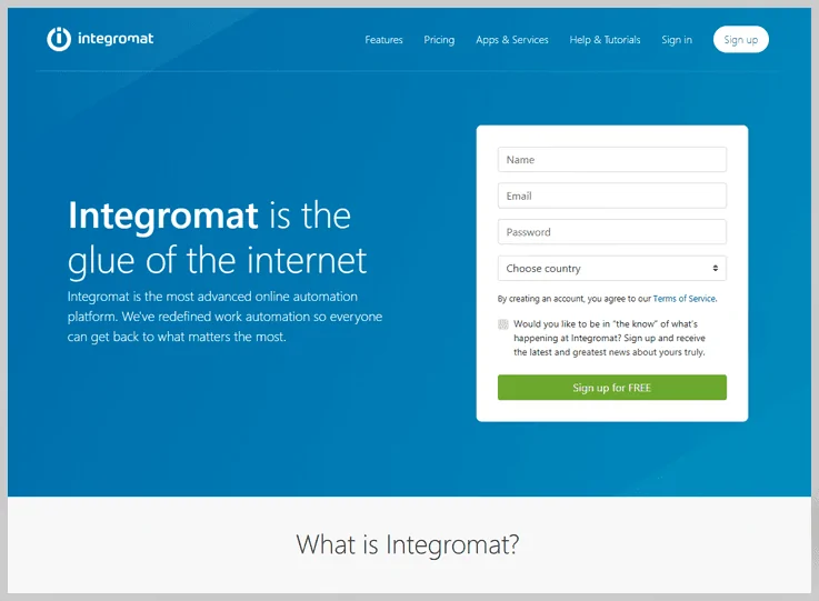 Integromat - Best Alternatives to Automate.io
