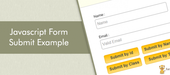 Onclick Javascript Form Submit Formget